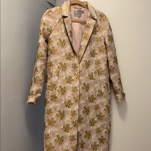 ASOS peacot in pink and gold metallic